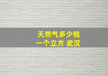 天然气多少钱一个立方 武汉